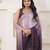 Wine satin ready to wear saree