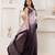 Wine satin ready to wear saree