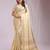 Yellow woven zari organza saree