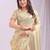 Yellow woven zari organza saree