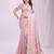 Light pink woven zari organza saree