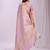Light pink woven zari organza saree