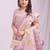 Light pink woven zari organza saree
