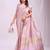 Light pink woven zari organza saree