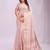 Peach woven zari organza saree
