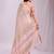 Peach woven zari organza saree