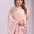 Peach woven zari organza saree