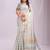 Sky blue woven zari organza saree