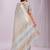 Sky blue woven zari organza saree
