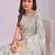 Sky blue woven zari organza saree