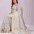 Sky blue woven zari organza saree