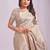 Grey woven zari organza saree