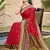 Red pochampalli silk blend woven saree