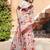 Cream linen cotton woven border printed saree