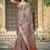 Grey linen cotton woven border printed saree