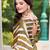 Brown printed saree with woven border