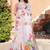 Off white printed saree with woven border