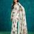 Cream crepe digital printed ready to wear saree