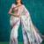 Wine crepe digital printed ready to wear saree