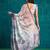 Wine crepe digital printed ready to wear saree