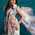 Wine crepe digital printed ready to wear saree