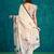 Cream crepe digital printed ready to wear saree