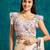 Cream crepe digital printed ready to wear saree