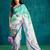 Purple crepe digital printed ready to wear saree