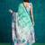 Purple crepe digital printed ready to wear saree