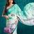 Purple crepe digital printed ready to wear saree