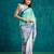 Purple crepe digital printed ready to wear saree