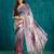 Peach crepe digital printed ready to wear saree