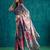 Peach crepe digital printed ready to wear saree