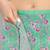 Green crepe printed ready to wear saree