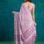 Purple crepe printed ready to wear saree