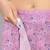 Purple crepe printed ready to wear saree