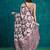 Maroon crepe printed ready to wear saree