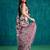 Maroon crepe printed ready to wear saree