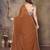Brown georgette solid saree