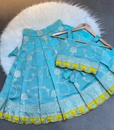 Skyblue soft silk lehenga choli