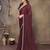 Coffee georgette solid saree
