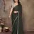 Green georgette solid saree