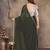 Green georgette solid saree