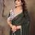 Green georgette solid saree