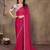 Pink georgette solid saree