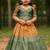 Orange soft silk pure zari weaving woven design ready to wear lehenga choli