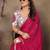 Pink georgette solid saree