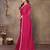 Pink georgette solid saree