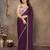 Wine georgette solid saree