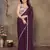 Wine georgette solid saree